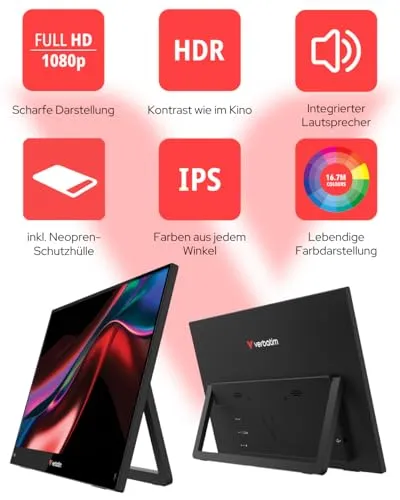 Verbatim Portable Touchscreen Monitor UC 2