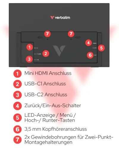 Verbatim Portable Touchscreen Monitor UC 3