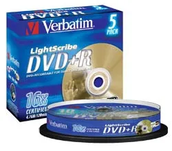 Verbatim DVD+R 4,7GB 16x LightScribe