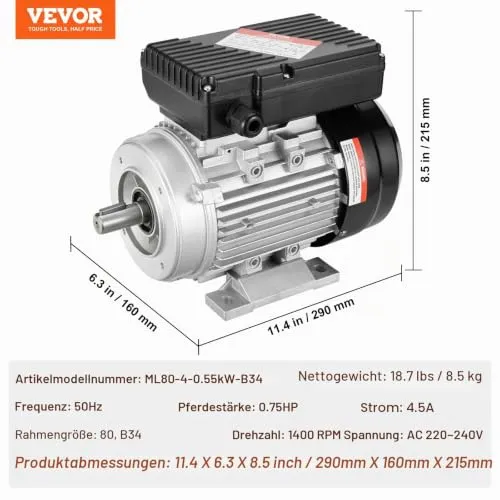 VEVOR 0,55 kW 6