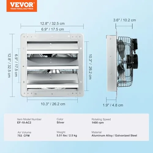 VEVOR Abluftventilator UC 6