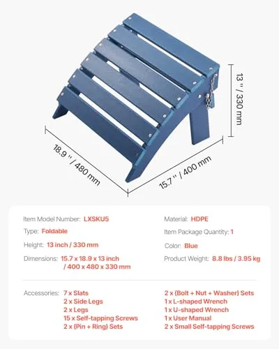 VEVOR Adirondack-Ottomane 7