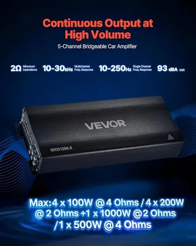 VEVOR Autoverstärker 5-Kanal 2