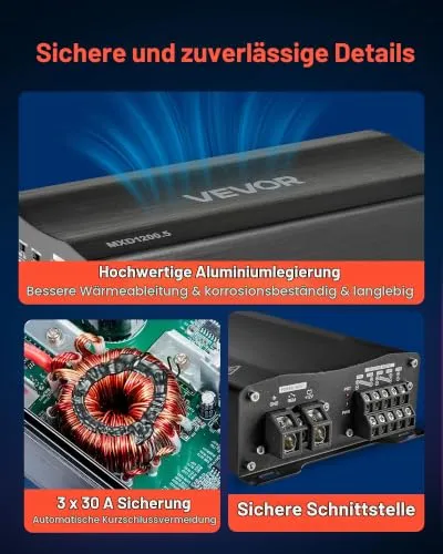 VEVOR Autoverstärker 5-Kanal 4