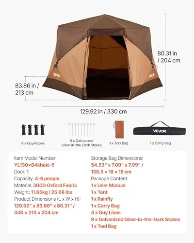 VEVOR Campingzelt 4