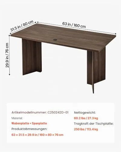 VEVOR Chefschreibtisch UC
