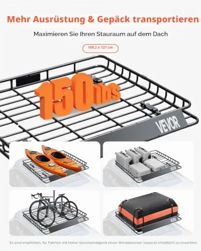 VEVOR Dachgepäckträgerkorb 2