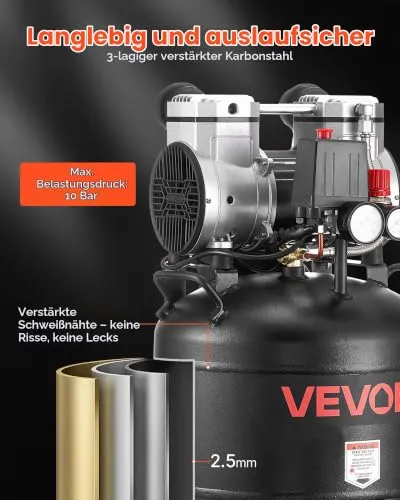 VEVOR Druckluft Kompressor 30 L 5