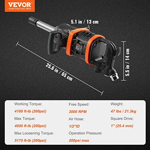 VEVOR Druckluft-Schlagschrauber Max 6