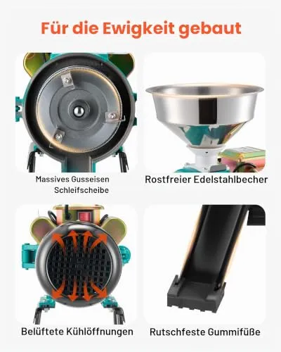 VEVOR Elektrische Getreidemühle 6