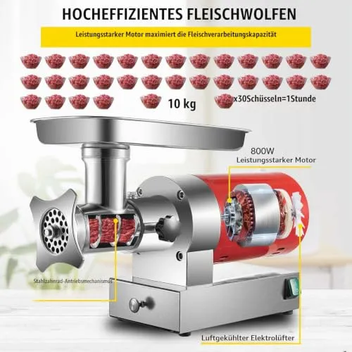 VEVOR elektrischer Fleischwolf 4