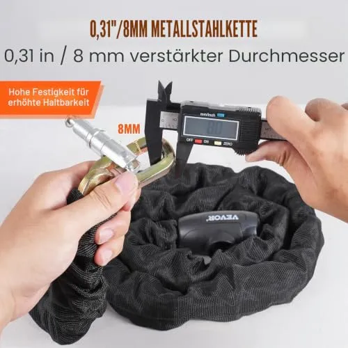 VEVOR Fahrradkettenschloss UC 3
