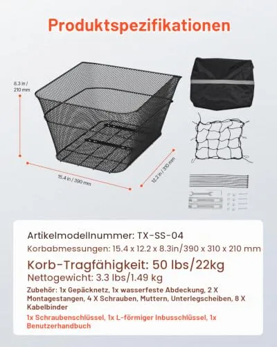 VEVOR Fahrradkorb 5