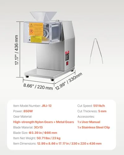 VEVOR Fleischschneidemaschine 7