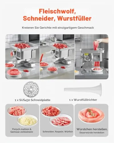VEVOR Fleischwolf 2