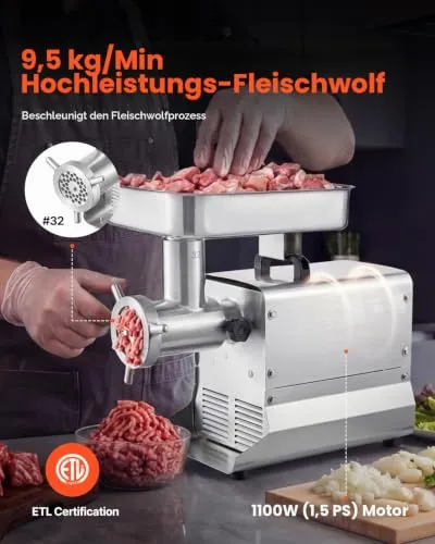 VEVOR Fleischwolf #32 2