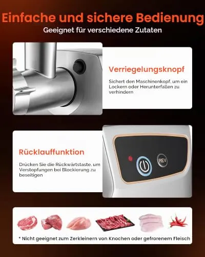 VEVOR Fleischwolf #8 6