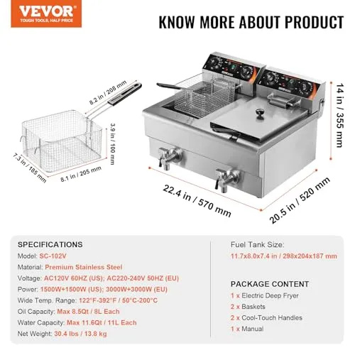 VEVOR Fritteuse UC 7