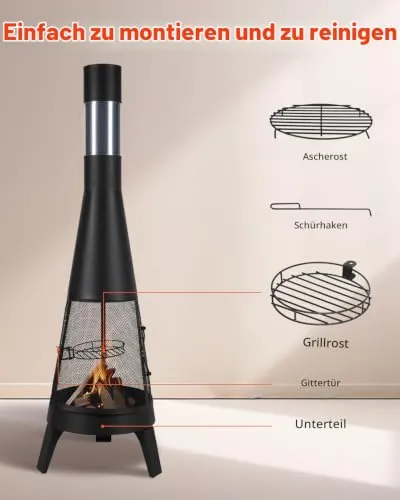 VEVOR Gartenkamin 2