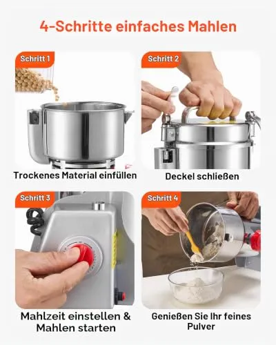 VEVOR Getreidemühle 800g 5