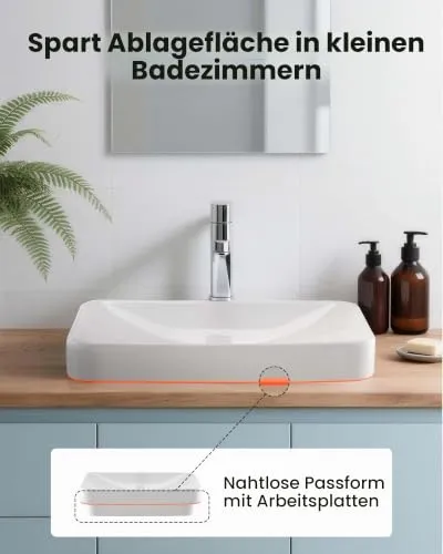 VEVOR Halbeinbauwaschbecken 2