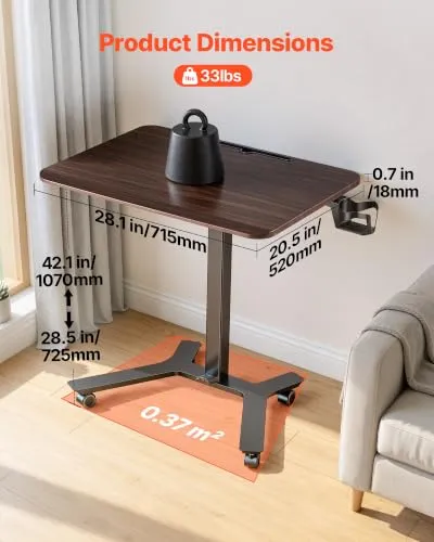 VEVOR Höhenverstellbarer Schreibtisch 3
