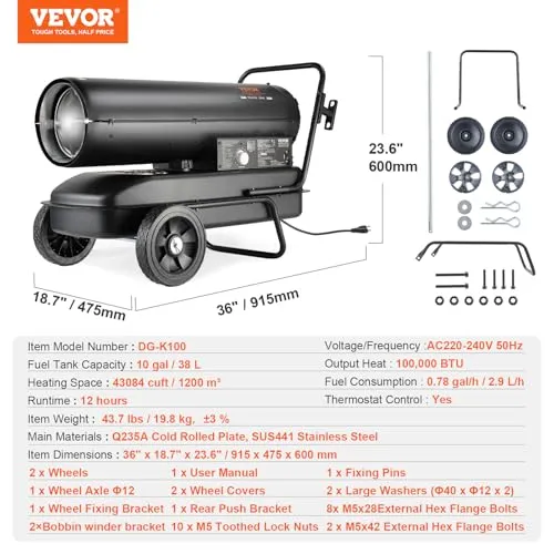 VEVOR Kerosinheizer UC 6