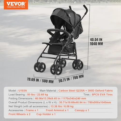 VEVOR Kinderwagen 4