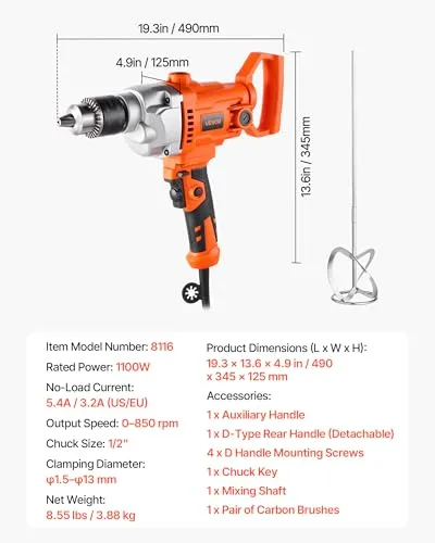 VEVOR Mischbohrmaschine 5