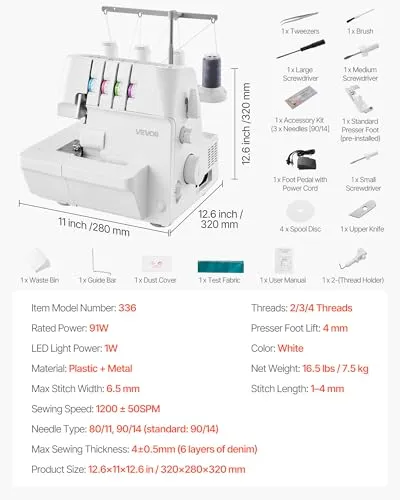 VEVOR Overlock UC 7