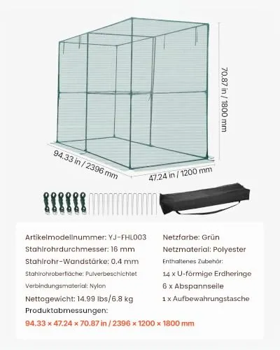 VEVOR Pflanzenschutzzelt 7