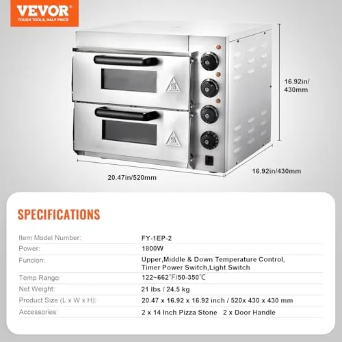 VEVOR Pizzaofen UC 6