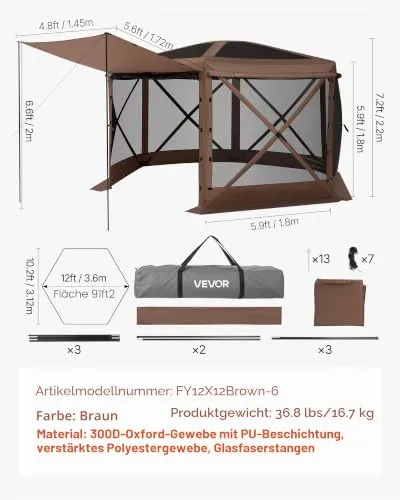VEVOR Pop-up-Pavillon 4