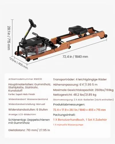 VEVOR Rudergerät UC