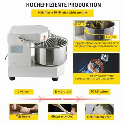 VEVOR Teigknetmaschine 4