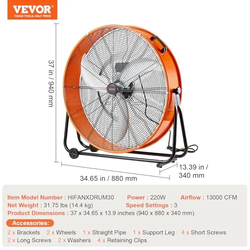 VEVOR Trommelventilator 6