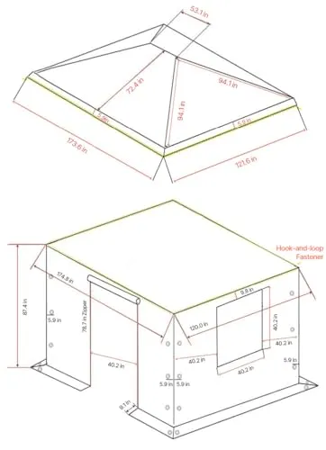 VEVOR Winter Pavillon 7