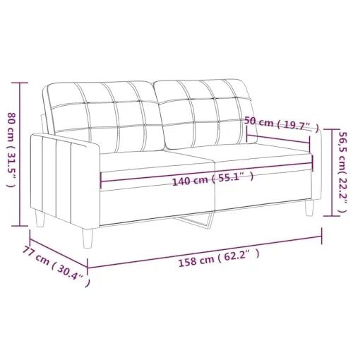 vidaXL 2-Sitzer-Sofa 3