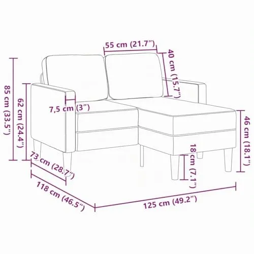 vidaXL 2-Sitzer-Sofa UC 3