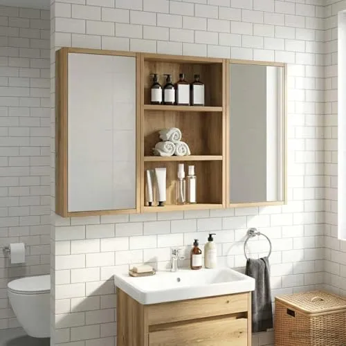 vidaXL Badezimmer-Wandschrank 2