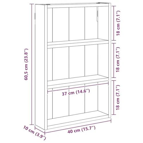 vidaXL Badezimmer-Wandschrank 3