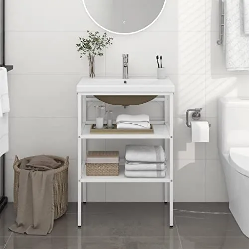 vidaXL Badezimmer-Waschtischgestell 2