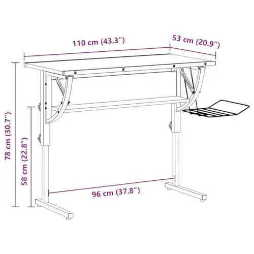 vidaXL Basteltisch 3
