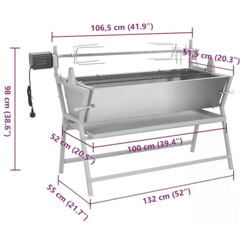 vidaXL BBQ Grill 2