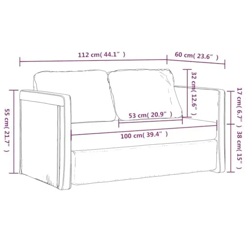 vidaXL Bodensofa 3
