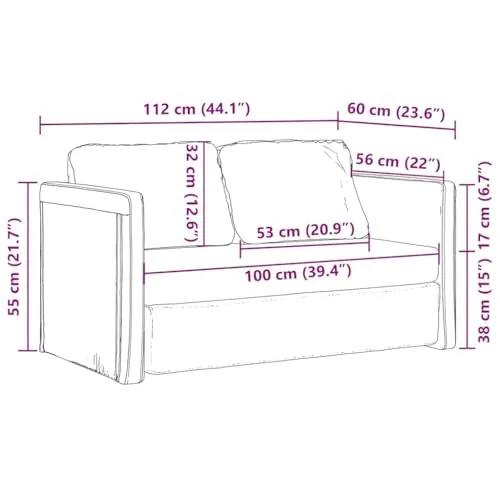 vidaXL Bodensofa UC 3
