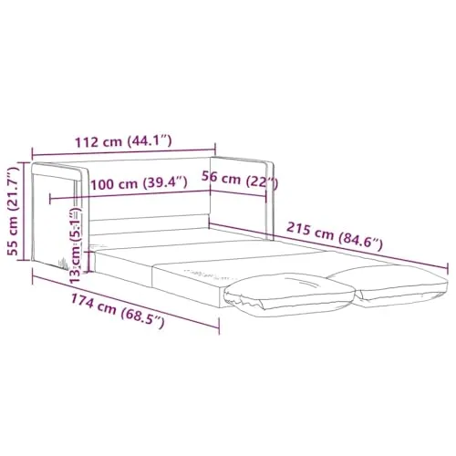 vidaXL Bodensofa UC 4