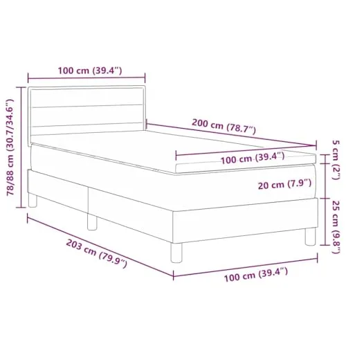 vidaXL Boxspringbett UC 3