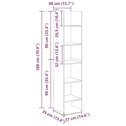 vidaXL Bücherregal 3