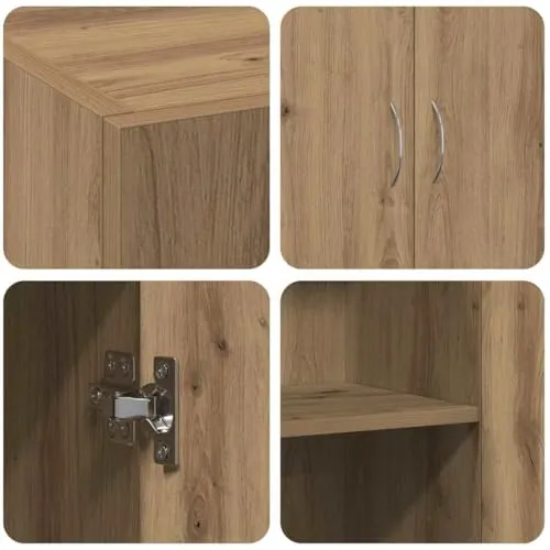 vidaXL Büroschrank Artisan-Eiche 5